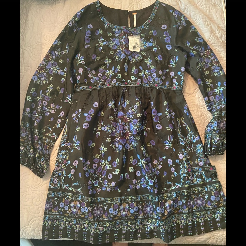 Free People Embroidered Beaded Dress